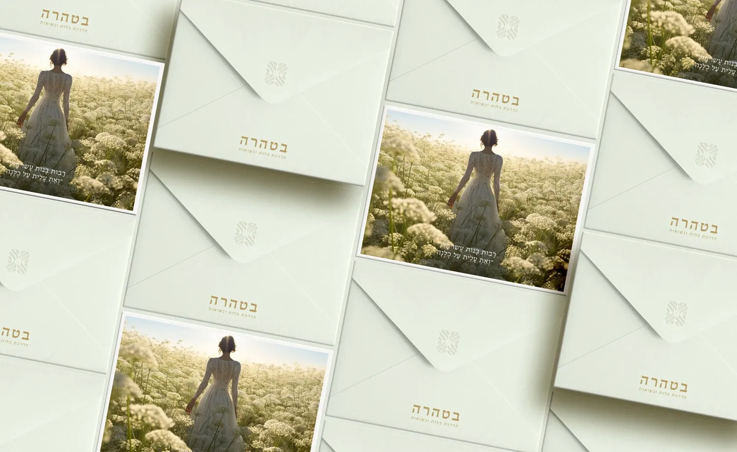 המיתוג של בטהרה: מעטפות וגלויות בירוק מנטה