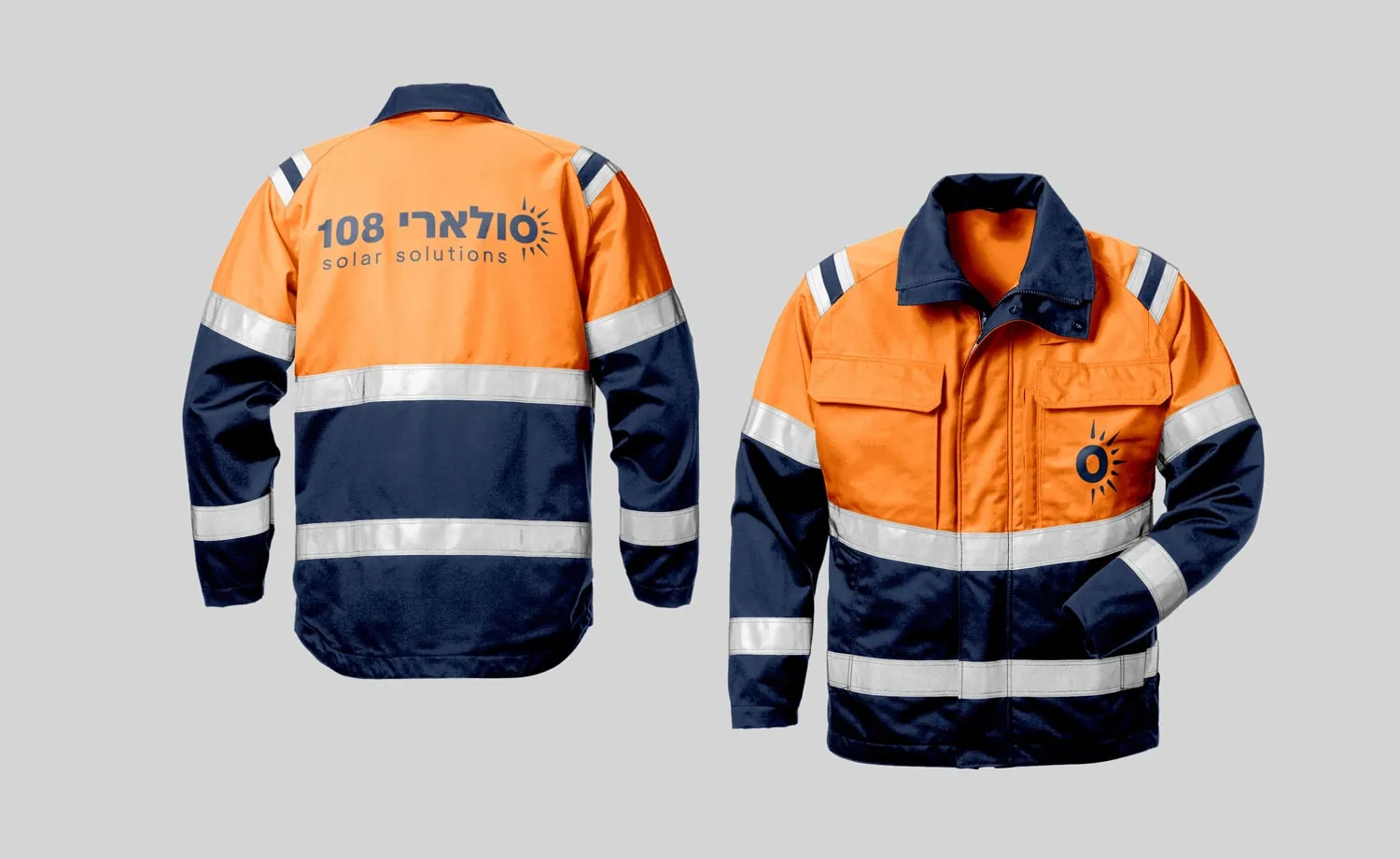 המיתוג של סולארי 108: מעילי עבודה זוהרים עם הלוגו